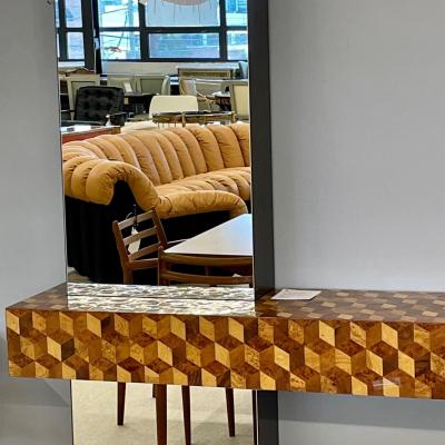 Paul Evans Console with Mirror Mid Century Modern 1978 Hollywood Regency
