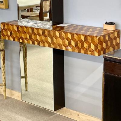 Paul Evans Console with Mirror Mid Century Modern 1978 Hollywood Regency