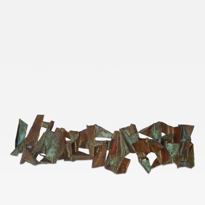Paul Evans Copper Wall Candelabra Sculpture