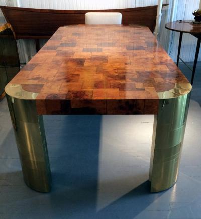 Paul Evans Curvilinear Dining Table with extension Paul Evans for Directional