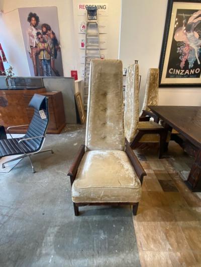 Paul Evans EXCEPTIONAL SUITE OF SIX BRUTALIST DINING CHAIRS IN THE MANNER OF PAUL EVANS