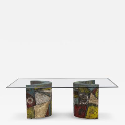 Paul Evans Exceptional Paul Evans for Directional Model PE24 Brutalist Welded Dining Table