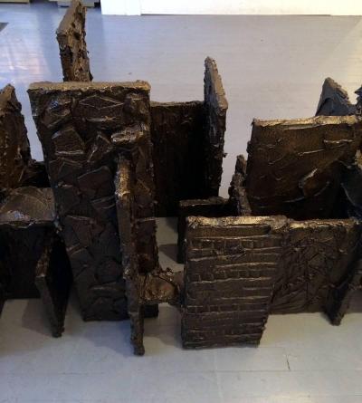 Paul Evans Exceptional Sculpted Bronze Dining Table by Paul Evans