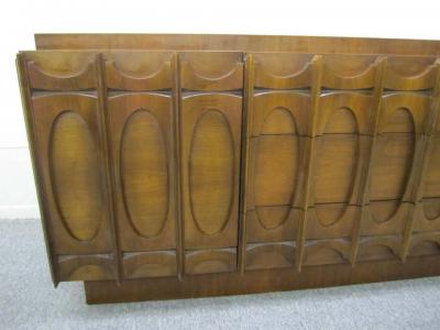Paul Evans Fantastic Paul Evans Style Brutalist Walnut Credenza Mid Century Modern