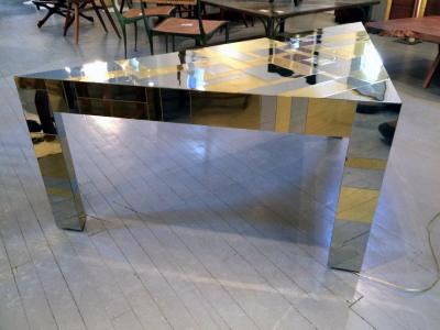 Paul Evans Illuminated Cityscape Corner Table by Paul Evan