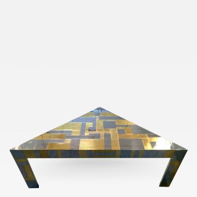 Paul Evans Illuminated Cityscape Corner Table by Paul Evan