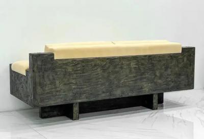 Paul Evans Important Paul Evans Studio Sculpted Bronze and Resin Sofa Signed 1971