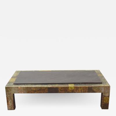 Paul Evans Large Paul Evans Slate Top Patchwork Coffee Table
