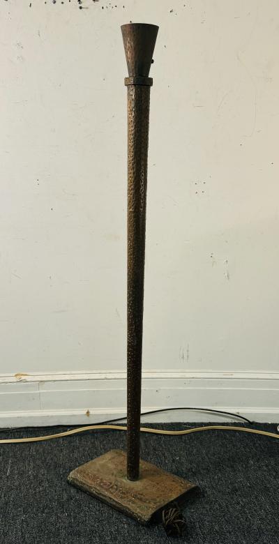 Paul Evans MID CENTURY BRUTALIST COPPER FLOOR LAMP IN THE MANNER OF PAUL EVANS