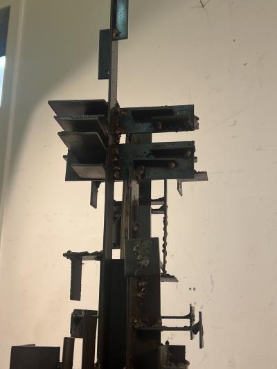 Paul Evans MID CENTURY BRUTALIST SCULPTURE ON STAND IN THE MANNER OF PAUL EVANS