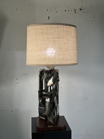 Paul Evans MID CENTURY BRUTALIST WELDED TORCH CUT LAMP