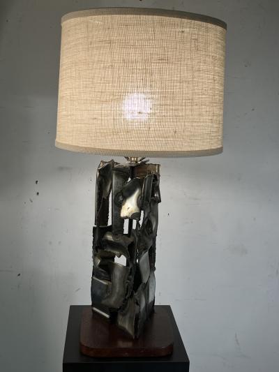 Paul Evans MID CENTURY BRUTALIST WELDED TORCH CUT LAMP