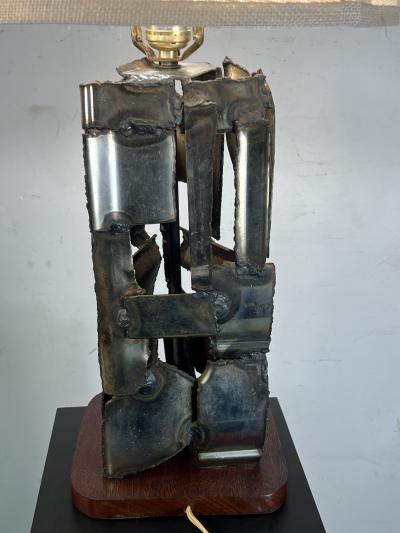 Paul Evans MID CENTURY BRUTALIST WELDED TORCH CUT LAMP