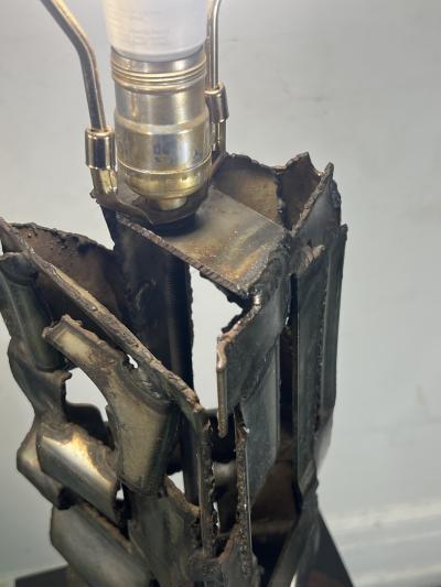 Paul Evans MID CENTURY BRUTALIST WELDED TORCH CUT LAMP