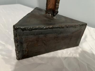 Paul Evans MIXED METALS BRUTALIST DOOR HANDLE IN THE MANNER OF PAUL EVANS