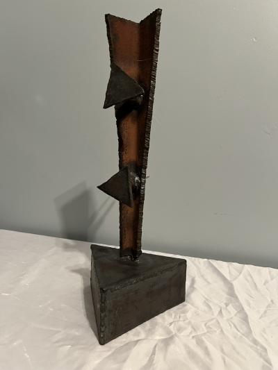 Paul Evans MIXED METALS BRUTALIST DOOR HANDLE IN THE MANNER OF PAUL EVANS