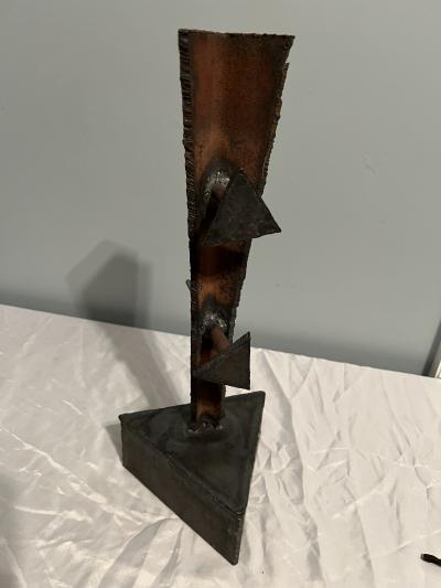 Paul Evans MIXED METALS BRUTALIST DOOR HANDLE IN THE MANNER OF PAUL EVANS