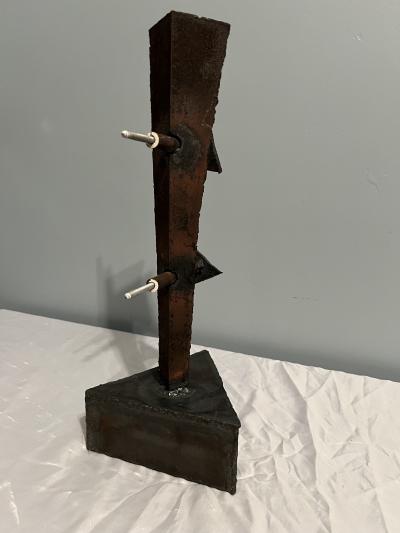 Paul Evans MIXED METALS BRUTALIST DOOR HANDLE IN THE MANNER OF PAUL EVANS