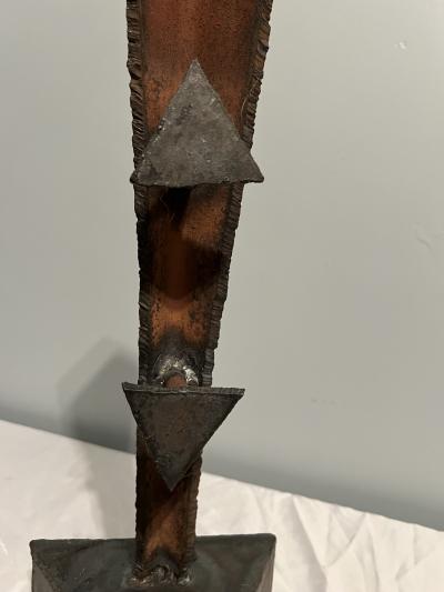 Paul Evans MIXED METALS BRUTALIST DOOR HANDLE IN THE MANNER OF PAUL EVANS