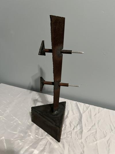 Paul Evans MIXED METALS BRUTALIST DOOR HANDLE IN THE MANNER OF PAUL EVANS