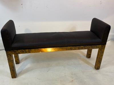 Paul Evans MODERN BURLWOOD BENCH IN THE MANNER OF PAUL EVANS