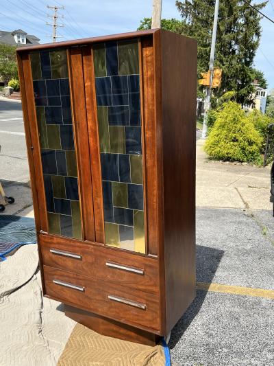 Paul Evans MODERNIST CHROME BRASS CITYSCAPE ARMOIRE IN THE MANNER OF PAUL EVANS