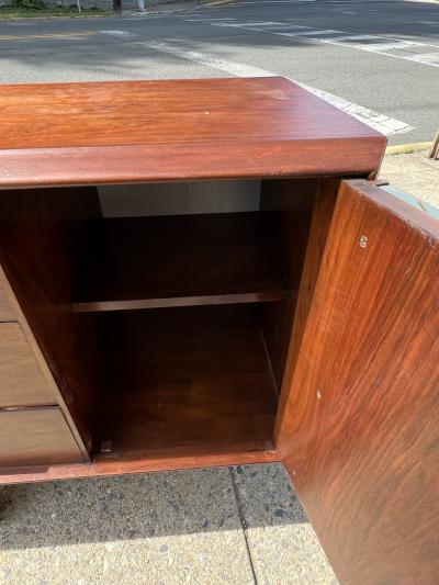 Paul Evans MODERNIST WOOD AND TWO TONE CITYSCAPE DRESSER IN THE MANNER OF PAUL EVANS