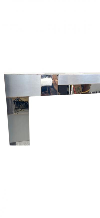 Paul Evans MONUMENTAL SATIN POLISHED CHROME CITYSCAPE MIRROR BY PAUL EVANS