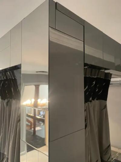 Paul Evans Magnificent Paul Evans Chrome Cityscape Kingsize Bed Mid CCentury Modern