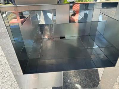 Paul Evans Magnificent Paul Evans Cityscape PE 204 Chrome Brushed Chrome Queen Headboard