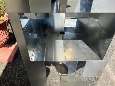 Paul Evans Magnificent Paul Evans Cityscape PE 204 Chrome Brushed Chrome Queen Headboard