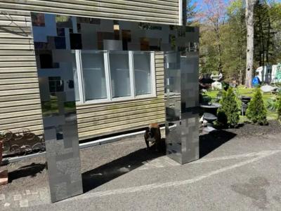 Paul Evans Magnificent Paul Evans Cityscape PE 204 Chrome Brushed Chrome Queen Headboard