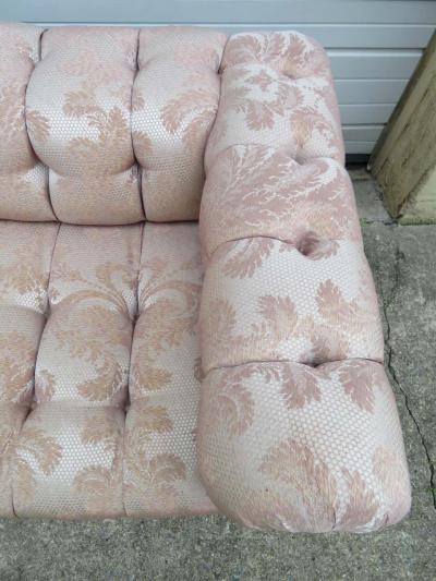 Paul Evans Magnificent Paul Evans for Directional Biscuit Tufted Party Sofa Midcentury