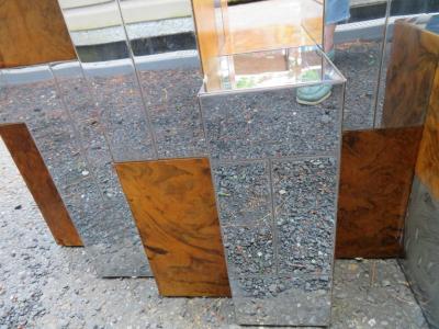 Paul Evans Magnificent Signed Paul Evans Burl Chrome Cityscape Dining Table Mid Century