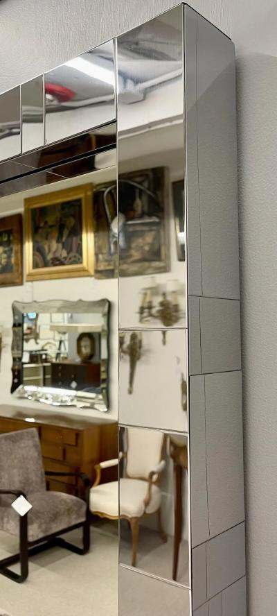 Paul Evans Mid Century Modern Paul Evans Cityscape Mirrored Cabinet and Mirror Vanity