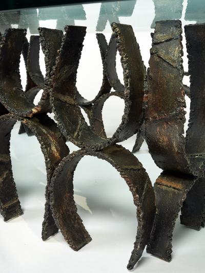 Paul Evans One of a Kind Paul Evans Reversed Loop Coffee Table Signed c 1968