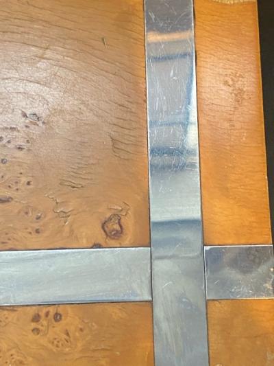 Paul Evans PAUL EVANS BURLWOOD AND CHROME CITYSCAPE BOX