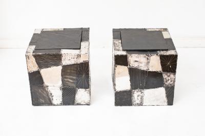 Paul Evans Pair of Argente Cubes Model PE 37 by Paul Evans