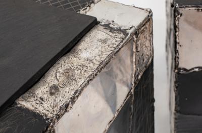 Paul Evans Pair of Argente Cubes Model PE 37 by Paul Evans