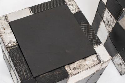 Paul Evans Pair of Argente Cubes Model PE 37 by Paul Evans