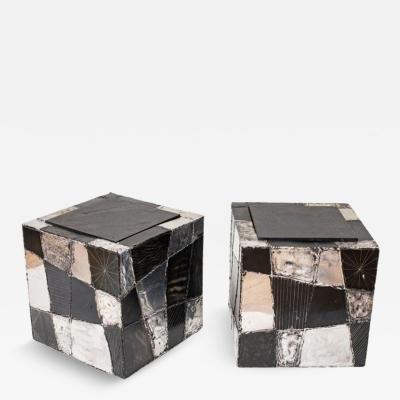 Paul Evans Pair of Argente Cubes Model PE 37 by Paul Evans