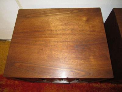 Paul Evans Pair of Brutalist Paul Evans Style Night Stands Pedestal Mid century