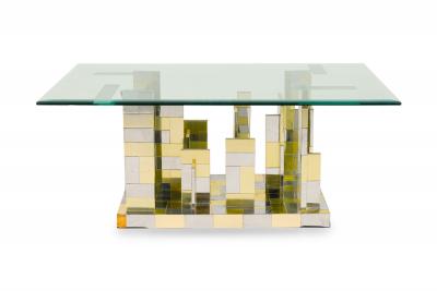 Paul Evans Paul Evans American Chrome and Brass Plated Cityscape Dining Table Base