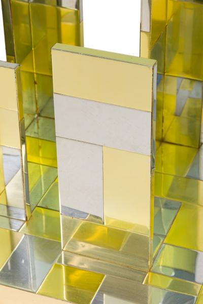 Paul Evans Paul Evans American Chrome and Brass Plated Cityscape Dining Table Base