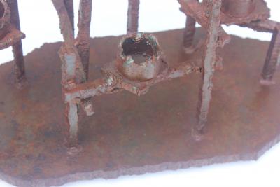 Paul Evans Paul Evans Attributed Welded Steel Candlesticks