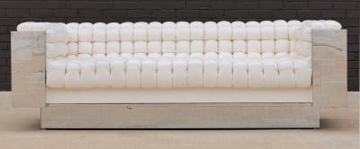 Paul Evans Paul Evans Biscuit Tufted Cityscape Sofas Signed