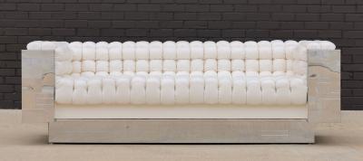 Paul Evans Paul Evans Biscuit Tufted Cityscape Sofas Signed