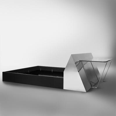 Paul Evans Paul Evans Chrome Mirrored Bed and Desk USA c 1980