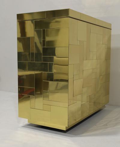 Paul Evans Paul Evans Cityscape Bar Cart in Brass