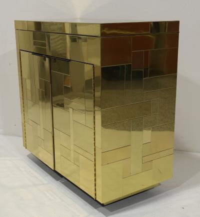 Paul Evans Paul Evans Cityscape Bar Cart in Brass